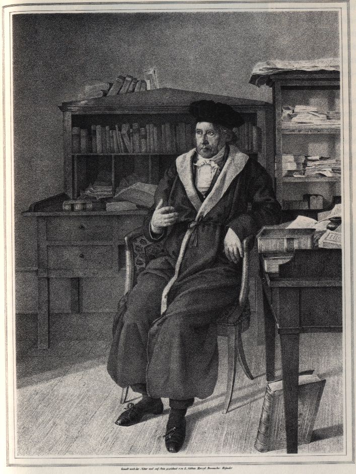 Hegel at age 58, lithography by Julius Sebbers